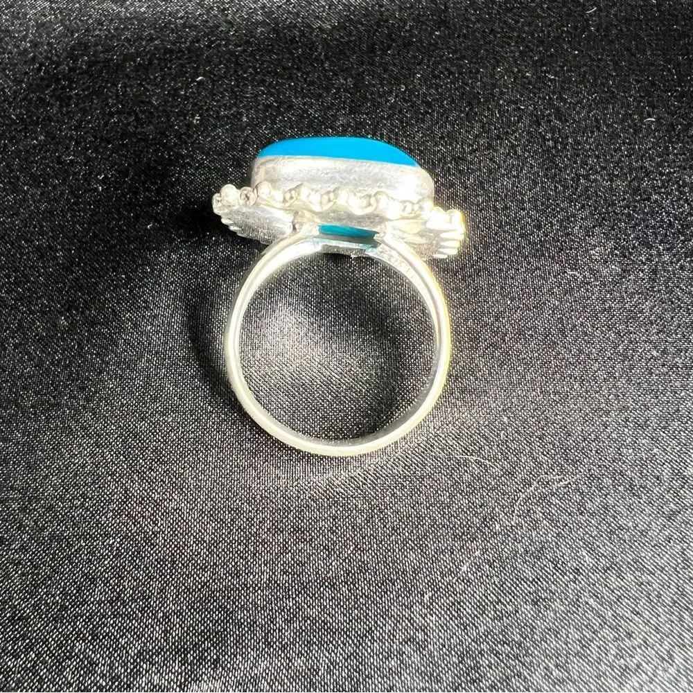 Sterling Silver Genuine Botswana Agate Gemstone Handmade Jewelry Ring Size 8.5 - Picture 5 of 10